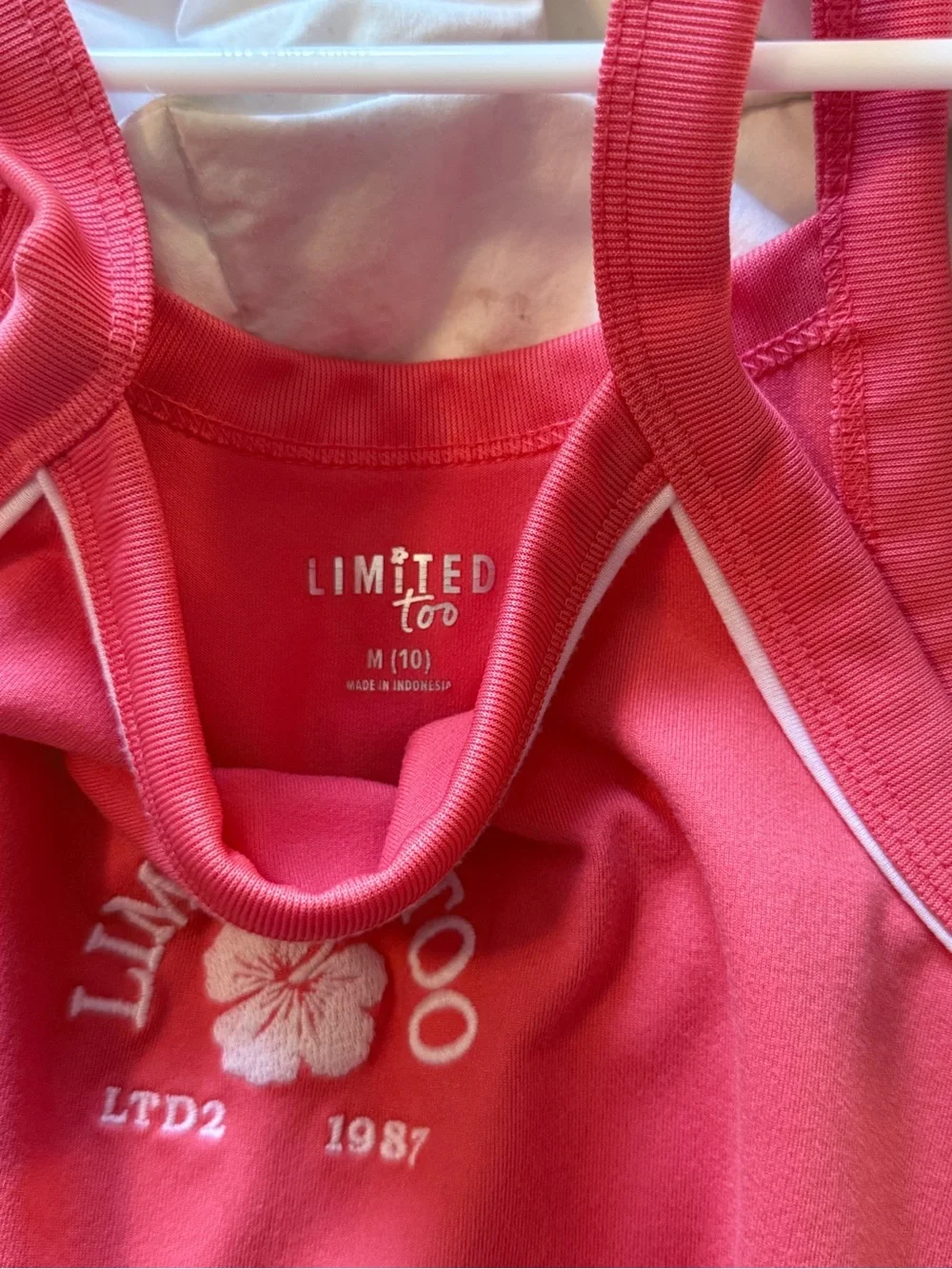 Limited Too Girls Size M (10) Pink Hibiscus Active Dress | Pleated Tennis Skort